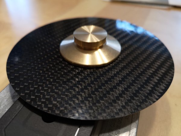 Disc clamp fürr CD-Pro2 , high-end, Metall mit Carbon Matte