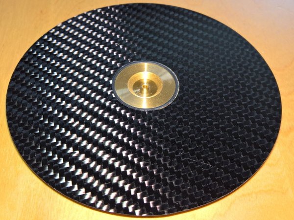 Disc Clamper für CD-Pro2 , High-End, Messing mit Carbon Matte
